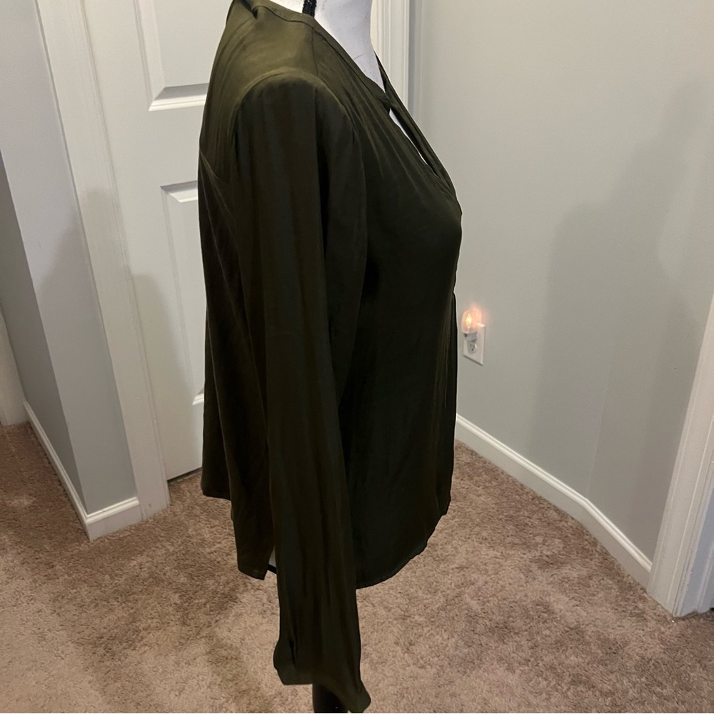 Olive Green Women's Top - Picture 4 of 8